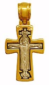 Baptismal cross: Crucifixion - Theotokos Oranta