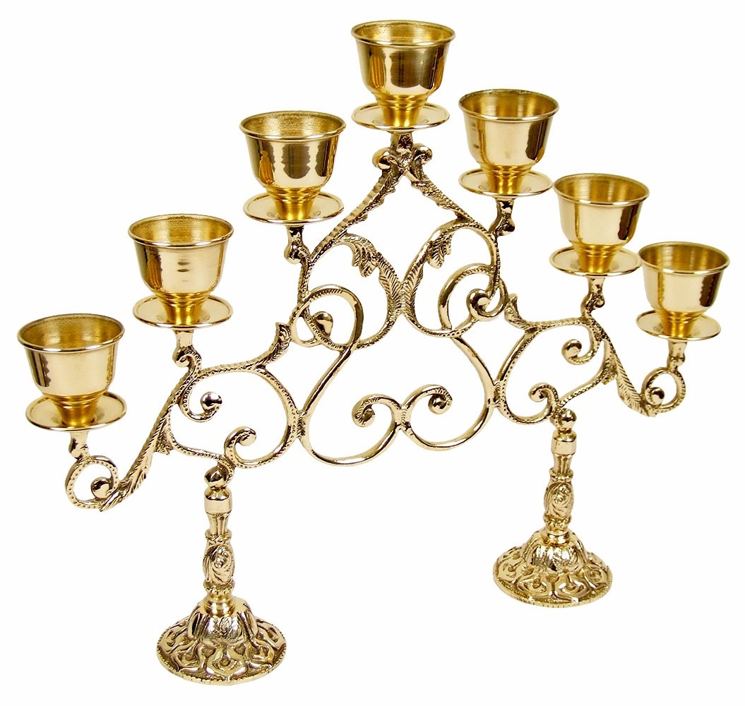 Seven Branch Candle Stands and Altar Candelabra of Church