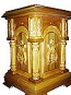 Church furniture: Dormition carved litiya table