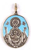 Baptismal medallion: Theotokos the Inexhaustible Cup