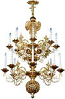 Two-level church chandelier - 4 (16 lights)