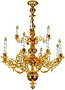 Two-level church chandelier - 7 (21 lights)