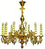 One-level church chandelier - 4 (12 lights)