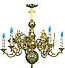One-level church chandelier - 3 (6 lights)