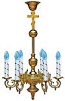 One-level church chandelier - 5 (6 lights)