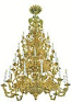 Four-level church chandelier - 4 (48 lights)