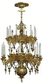 Two-level church chandelier - 9 (25 lights)
