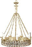 One-level church chandelier (horos) - 15 (7 lights)
