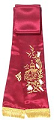Embroidered bookmark Temple
