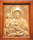 Carved icon: of the Most Holy Theotokos the Three Hands