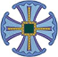 Canterbury Cross #3 embroidered applique