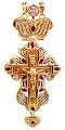 Clergy jewelry pectoral cross no.11 (red stones)