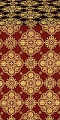Pochaev Posad silk (rayon brocade) (claret/gold)