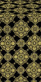 Pochaev Posad silk (rayon brocade) (black/gold)