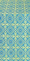 Zlatoust silk (rayon brocade) (blue/gold)