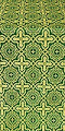 Zlatoust silk (rayon brocade) (green/gold)