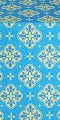 Kostroma silk (rayon brocade) (blue/gold)