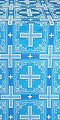 Iveron silk (rayon brocade) (blue/silver)