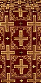 Iveron silk (rayon brocade) (claret/gold)