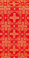 Iveron silk (rayon brocade) (red/gold)