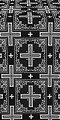 Iveron silk (rayon brocade) (black/silver)