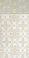 Iveron silk (rayon brocade) (white/gold)