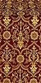 Prestol metallic brocade (claret/gold)