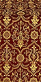 Prestol silk (rayon brocade) (claret/gold)