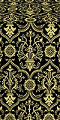 Prestol silk (rayon brocade) (black/gold)