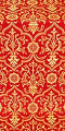 Prestol silk (rayon brocade) (red/gold)
