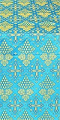 Vine silk (rayon brocade) (blue/gold)
