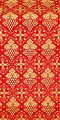 Vine silk (rayon brocade) (red/gold)