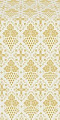 Vine silk (rayon brocade) (white/gold)