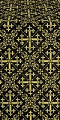 Soloun silk (rayon brocade) (black/gold)