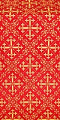 Soloun silk (rayon brocade) (red/gold)