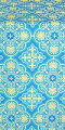 Pskov silk (rayon brocade) (blue/gold)