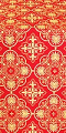 Pskov silk (rayon brocade) (red/gold)