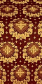 Nativity Star silk (rayon brocade) (claret/gold)