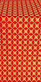 Snowflake silk (rayon brocade) (red/gold)