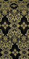 Sloutsk silk (rayon brocade) (black/gold)