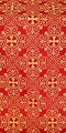 Alania silk (rayon brocade) (red/gold)
