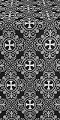 Alania silk (rayon brocade) (black/silver)