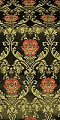 Pavlov Rose silk (rayon brocade) (black/gold)