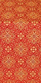 Vilno silk (rayon brocade) (red/gold)