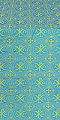 Alpha-and-Omega silk (rayon brocade) (blue/gold)