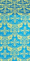 Koursk silk (rayon brocade) (blue/gold)