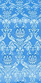 Rose metallic brocade (blue/silver)
