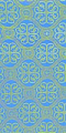 Floral Cross metallic brocade (blue/gold)