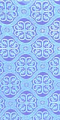 Floral Cross metallic brocade (blue/silver)