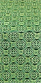 Floral Cross silk (rayon brocade) (green/gold)